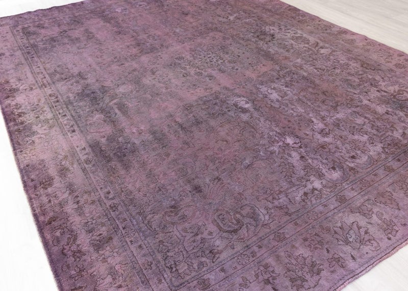 Vintage Overdyed Tabriz Hand-Knotted Wool Persian Rug (Size: 280 X 365 CM) Carousel 2