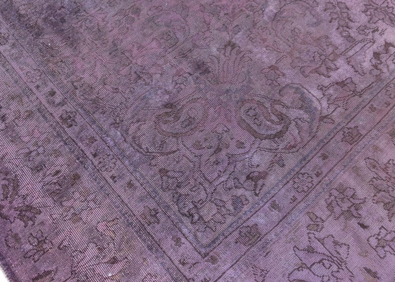 Vintage Overdyed Tabriz Hand-Knotted Wool Persian Rug (Size: 280 X 365 CM) Carousel 6
