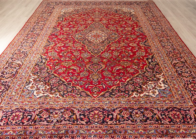 Vintage Kashan Hand-Knotted Wool Persian Rug (Size: 290 X 400 CM) Carousel 1