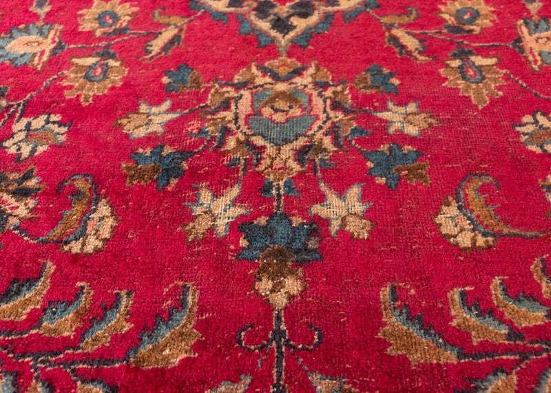 Signed Vintage Mashad Hand-Knotted Wool Persian Rug (Size: 300 X 380 CM) Carousel 11