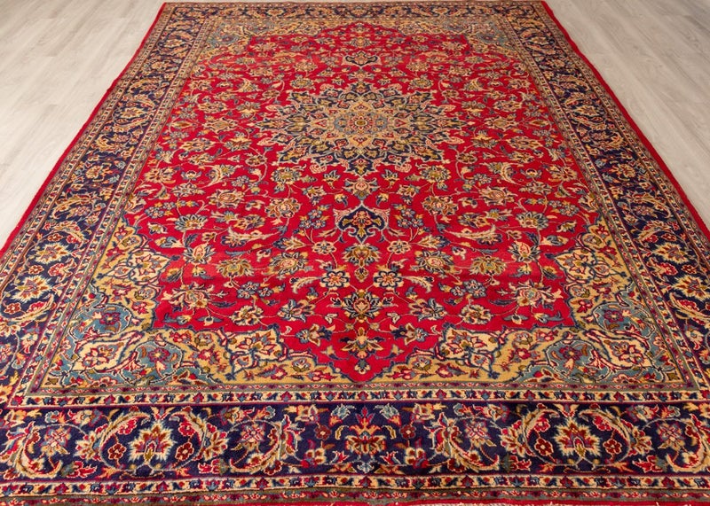 Vintage Sabzevar Hand-Knotted Wool Persian Rug (Size: 255 X 365 CM) Carousel 1