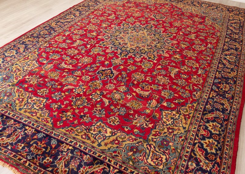 Vintage Sabzevar Hand-Knotted Wool Persian Rug (Size: 255 X 365 CM) Carousel 2