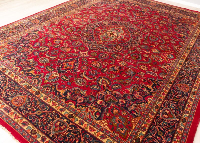 Vintage Yazd Hand-Knotted Wool Persian Rug (Size: 300 X 380 CM) Carousel 2