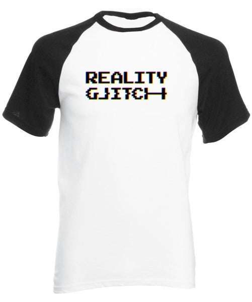 Reality Glitch CMYK RGB Reality Glitch Print Mens Baseball Shirt Carousel 1