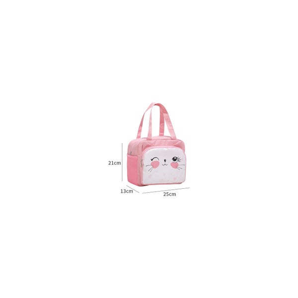 1st Try Cat Printed Large Capacity Bag-Pink Carousel 2