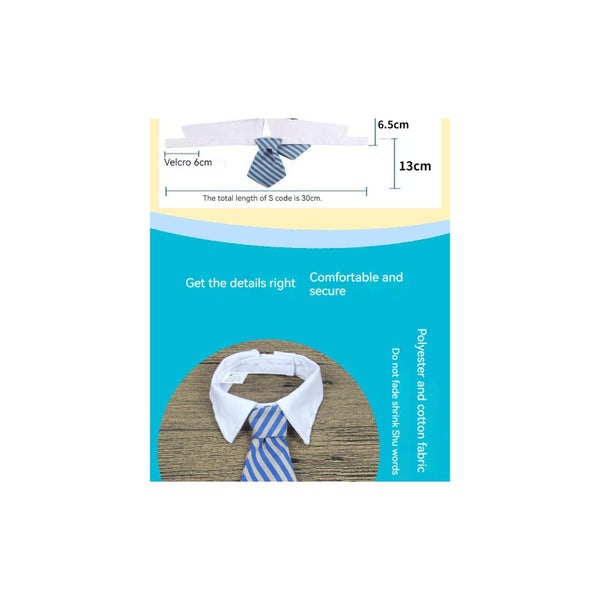 Striped Cotton Cat Bow Tie Carousel 2