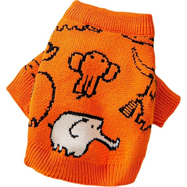 Autumn Winter Warm Knitted Sweater Cat Dog Outfit Carousel 1