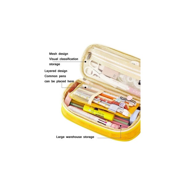 Angoo Large Capacity Pen Stationery Bag (883 Gray) Carousel 4
