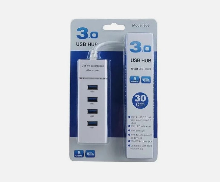 4 Port USB 3.0 Multi HUB Splitter Expansion For PC Mac Desktop Laptop Carousel 2