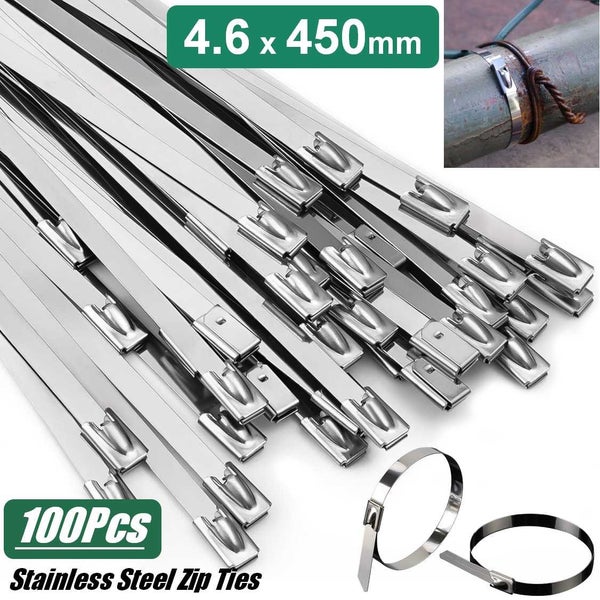 NEW new 100Pcs Stainless Steel Cable Ties Metal Zip Ties *Sale NOW* Carousel 1