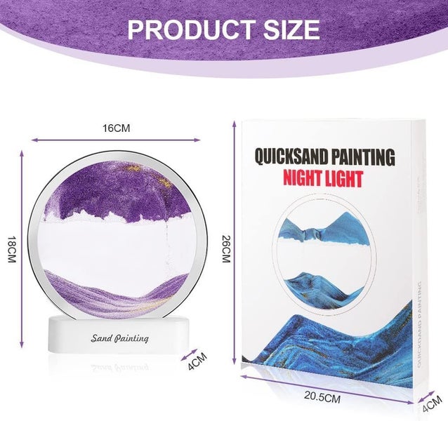 Night Light Bedside Lamp Moving Sand Art Lamp picture Carousel 2