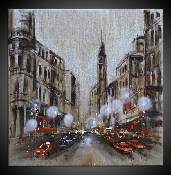 100% HAND PAINTED TEXTURE ABSTRACT OIL PAINTING - READY TO HANG Carousel 1