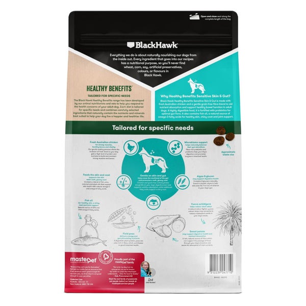BlackHawk Healthy Benefits Sensitive Skin & Gut Dog Food 2KG Carousel 2