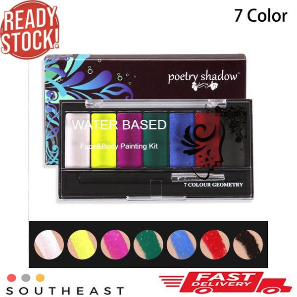 7 Color Water Base Face Body Painting Makeup Anime Cosplay Cosmetics Carousel 1