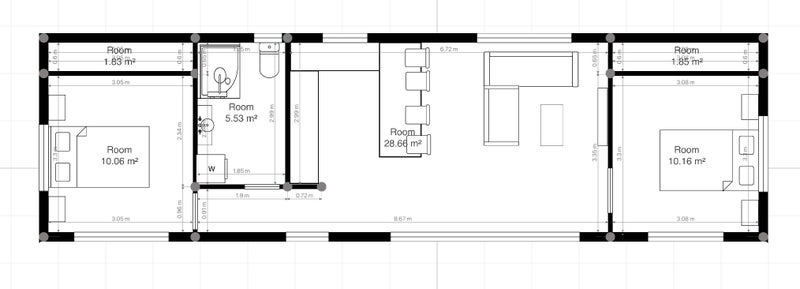 15 x 4 Portable building / Sleepout with Kitchen and Bathroom Carousel 10