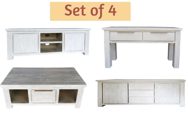 TV Unit | Hall Table | Coffee Table | Buffet Table - Set of 4 Carousel 1