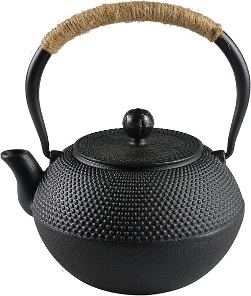 KETTLE BLACK CAST IRON TEAPOT TEA KETTLE 1800ML Carousel 1