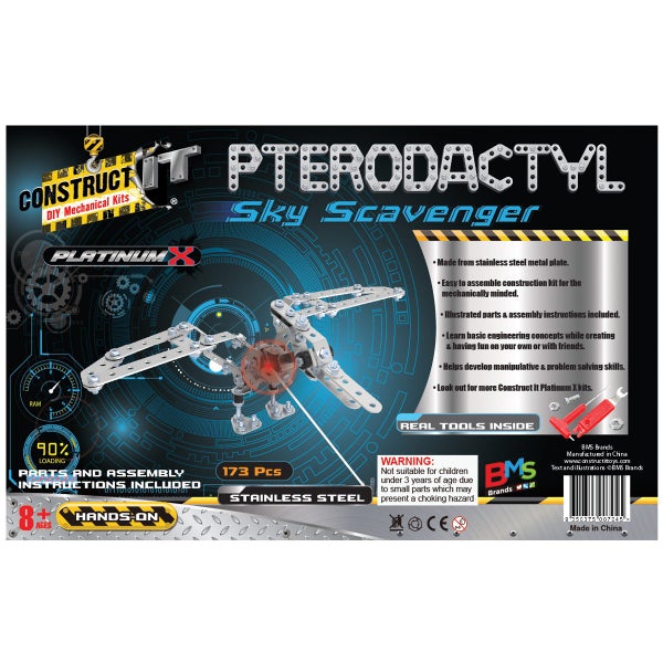 173pc Construct IT Platinum-X DIY Sky Scavenger Toy w Tools Build Kit Kids 8y+ Carousel 5