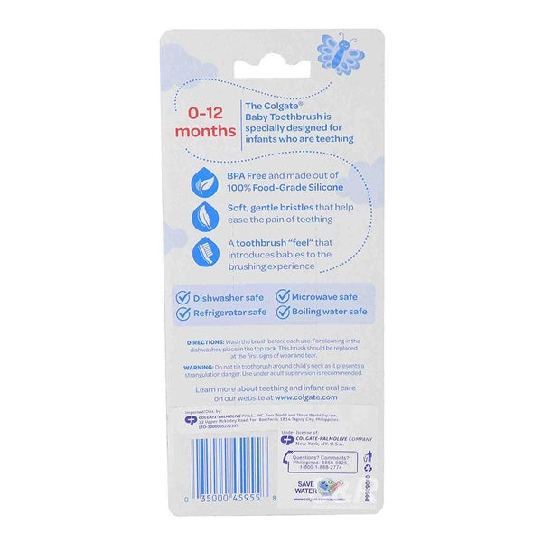 Colgate Baby Training Toothbrush Silicone Teether Oral Care 0-12m Butterfly YL Carousel 2