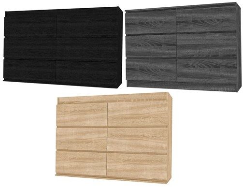 Lowboy - Chest of Drawers - 2 Colour Options - Black or Mineral Grey Carousel 1