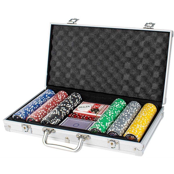 300pc Poker Chips W Numbers Novelty Table Top Gambling Card Set Game 18 yrs Carousel 1