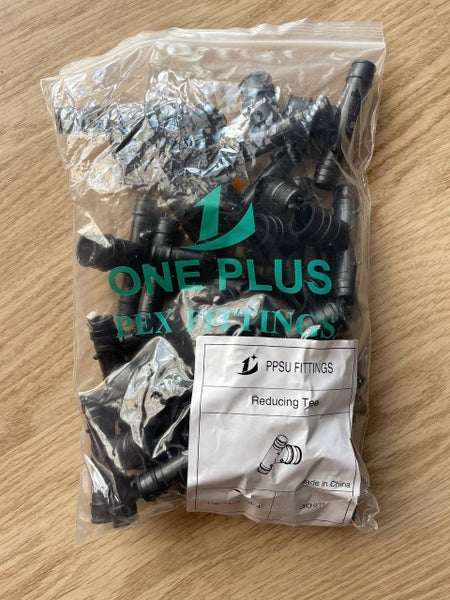 Bag of One Plus PEX Fitting Reducing Tees: 1/2"×1/2"×3/4", Total 30 pieces Carousel 2