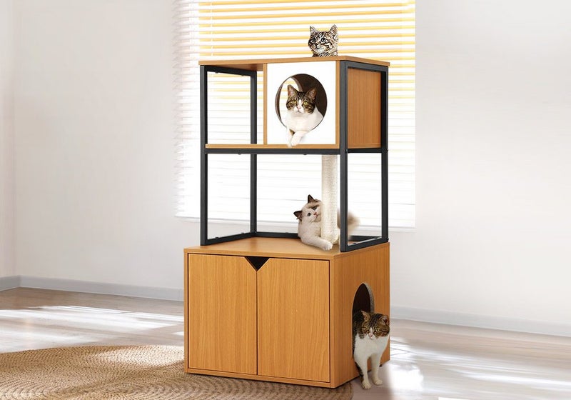 Cat Tree Litter Box Enclosure - New Carousel 2