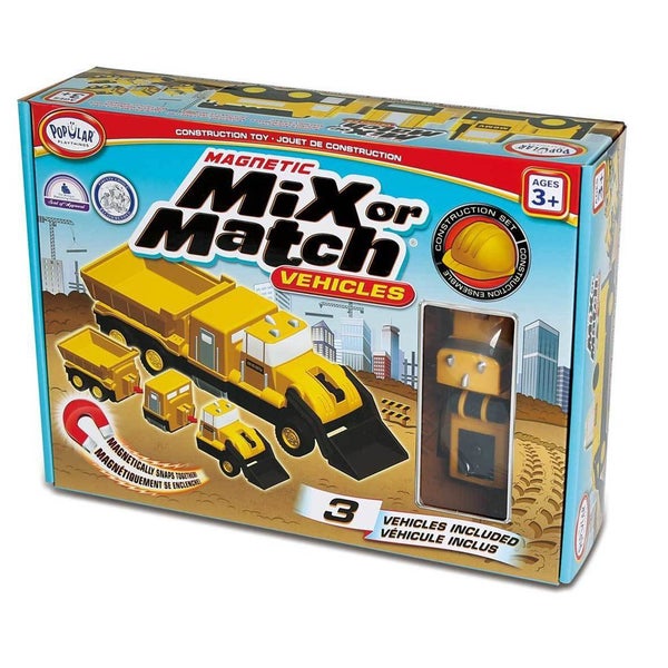 Popular Playthings Mix or Match Construction Truck Vehicle Kids Building Toy 3y+ Carousel 1