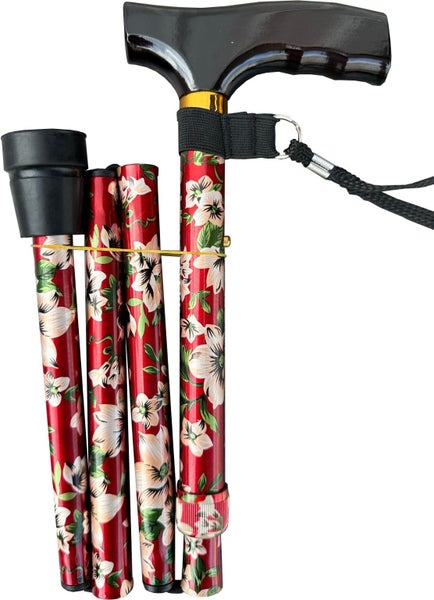 Folding Walking Stick - Freesia Pattern Carousel 2