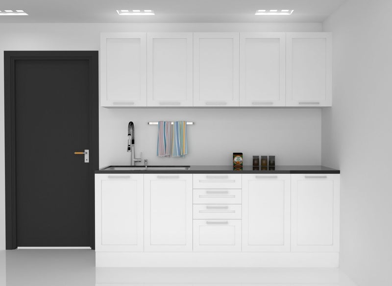 2250mm - Italian made kitchenette in 2 pot lacquer finish. Carousel 1