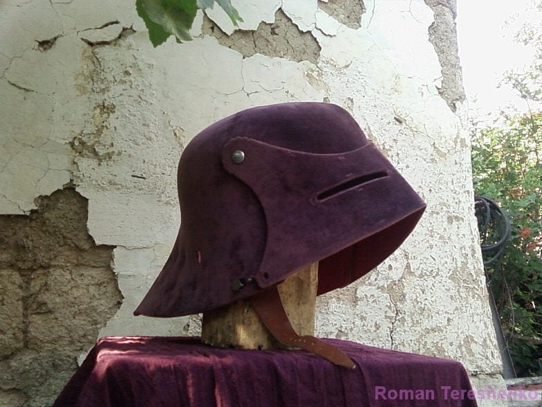 Roman Tereschenko velvet-covered sallet Carousel 1