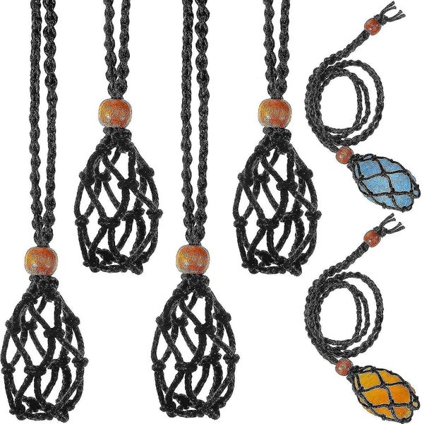 4 Pieces Crystal Necklace Cord Empty Stone Holder Carousel 1