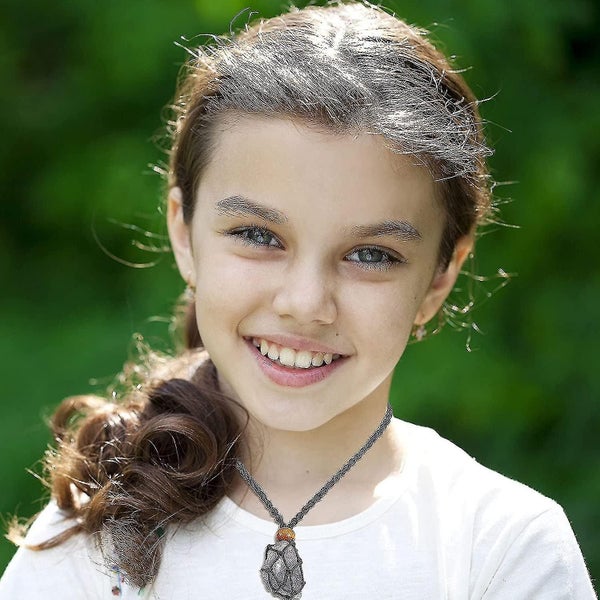 4 Pieces Crystal Necklace Cord Empty Stone Holder Carousel 4