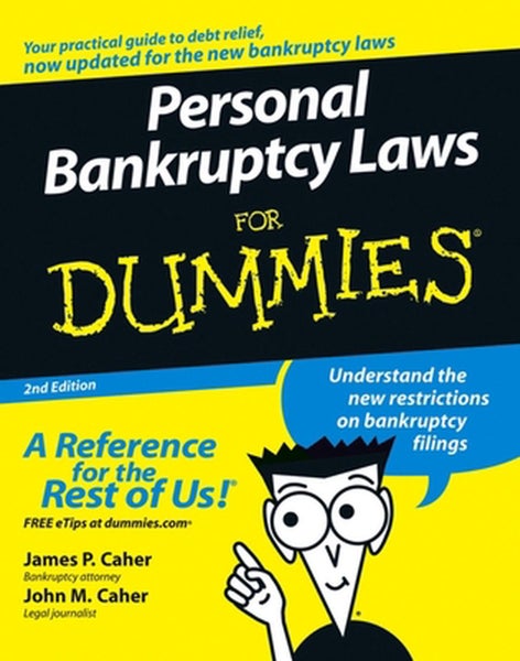 Personal Bankruptcy Laws For Dummies by James P. Caher - Paperback Carousel 1