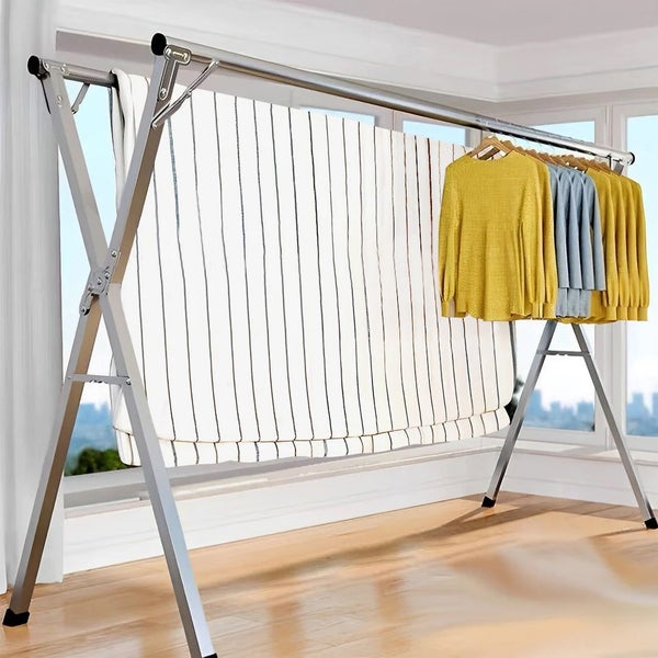SOGA 2X 2m Portable Standing Clothes Drying Rack Foldable Space-Saving Laundr... Carousel 2