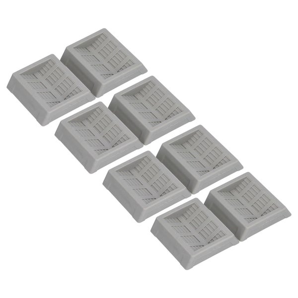 8PCS Rubber Caster Cups Furniture Wheel Stoppers Floor Protector for Bed Office Carousel 2