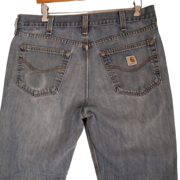 Carhartt Relaxed Fit Distressed Blue Denim Jeans Pants 34 x 30 Carousel 2