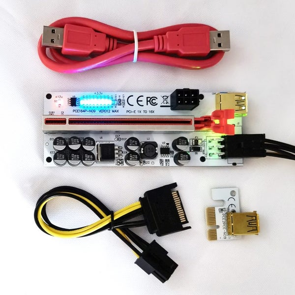 VER012 MAX PCIe PCI-E 1X To 16X GPU Riser Adapter For Cryptocurrency Mining Carousel 1