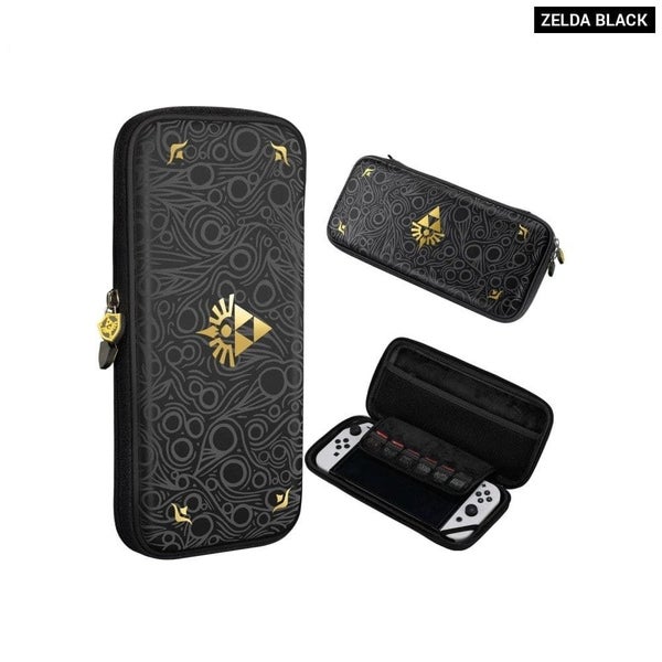 Golden-green Eva Storage Bag Console Carry Case Compatible Nintendo Switch/oled Carousel 1