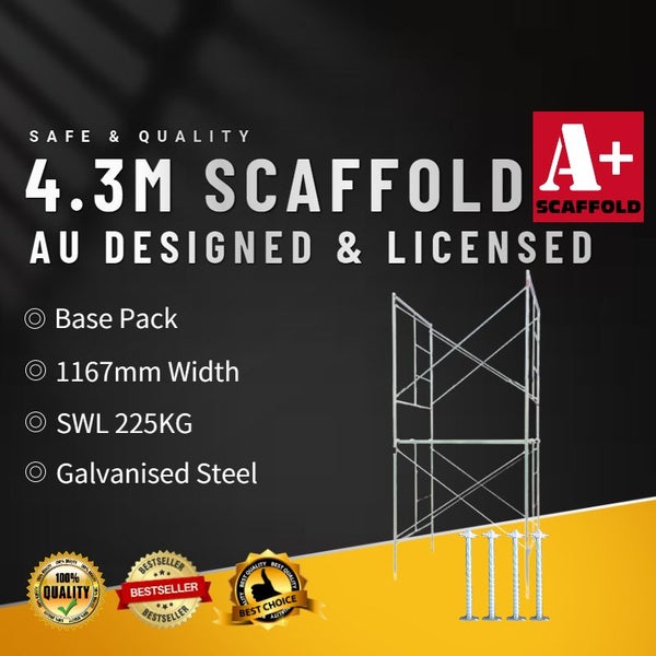 4.3m scaffolding tower w feet (Trapdoor) Carousel 1