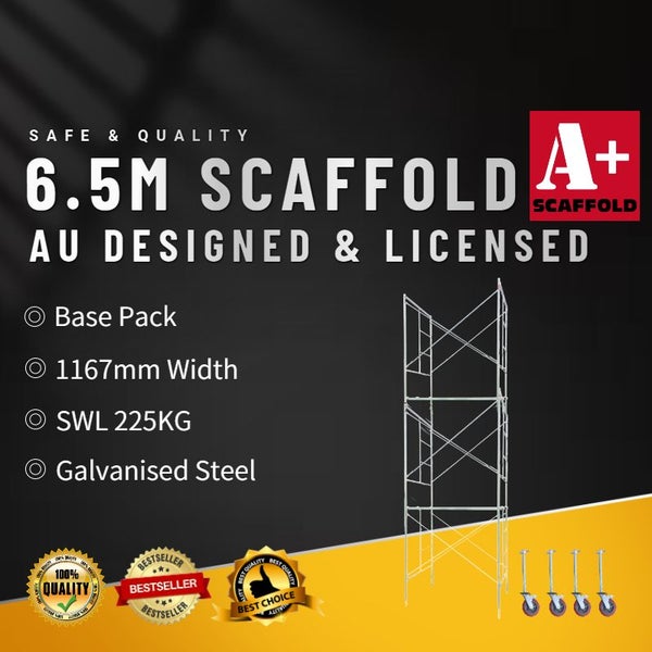 6.5m scaffolding mobile with feet/wheels (Trapdoor) Carousel 1