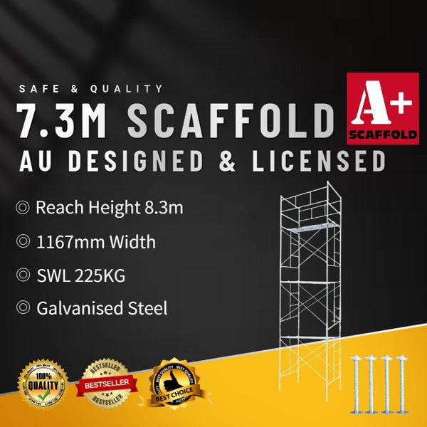 7.3m scaffolding tower including handrail and feet (Trapdoor) Carousel 1