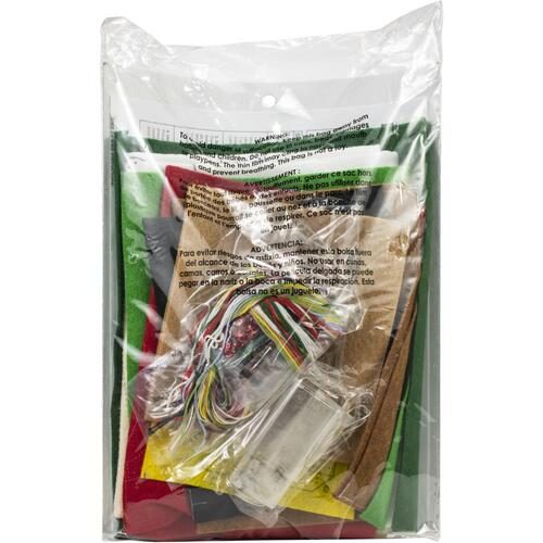 Bucilla Felt Stocking Applique Kit 18" Long - Santa Is Here W/Lights Carousel 2