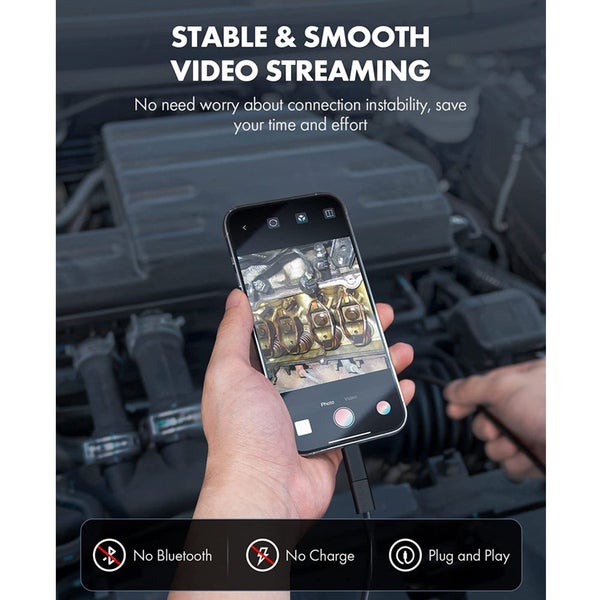Endoscope Camera with Light for iOS and Android Carousel 2
