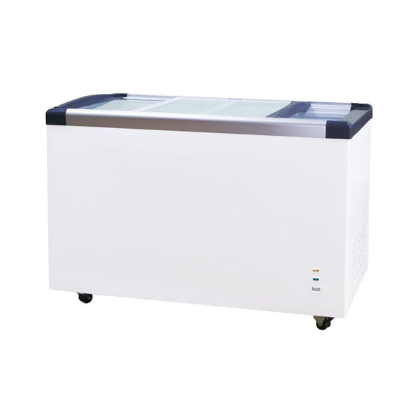 355L Commercial Sliding Glass Top Chest Freezer Ice Cream Display Service 1.27m Carousel 1