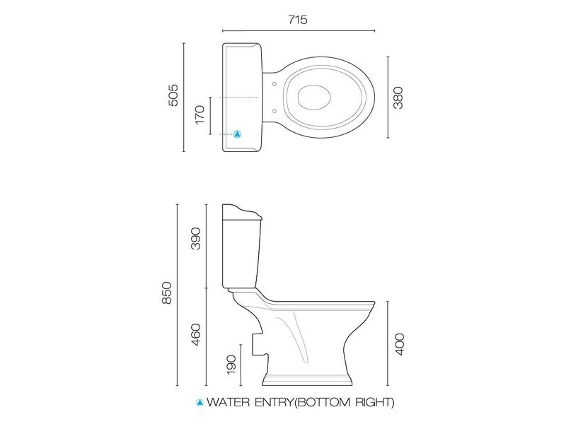 Chantal Close Coupled P Trap Toilet Suite & Seat *Run out Model* Was $999 Carousel 3