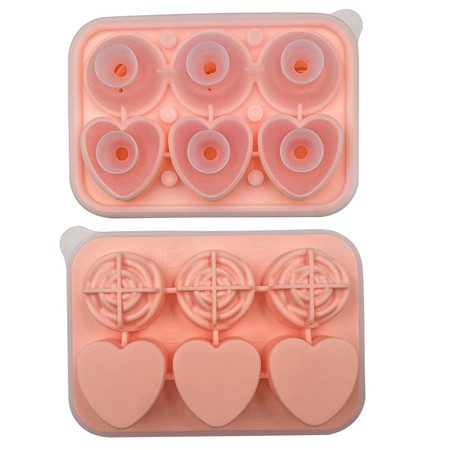 2p Rose Ice Cube Mold, Heart Shapes Ice Cube Tray Silicone Ice Mold Fun Shapes3 Carousel 1