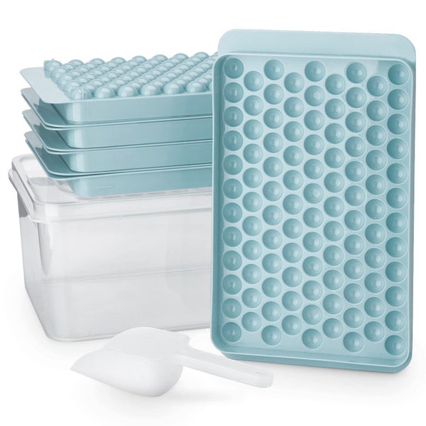 Ice Cube Trays Set 1.5cm Small Maker for Freezer Easy Release 104x4 PCS Ball M Carousel 2