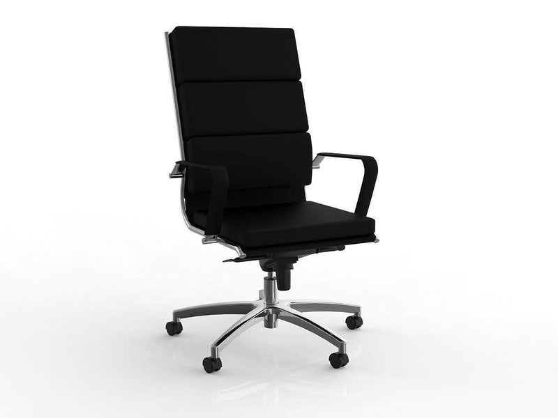 Knight's Moda Highback Leather Executive Chair, Unassembled Carousel 1