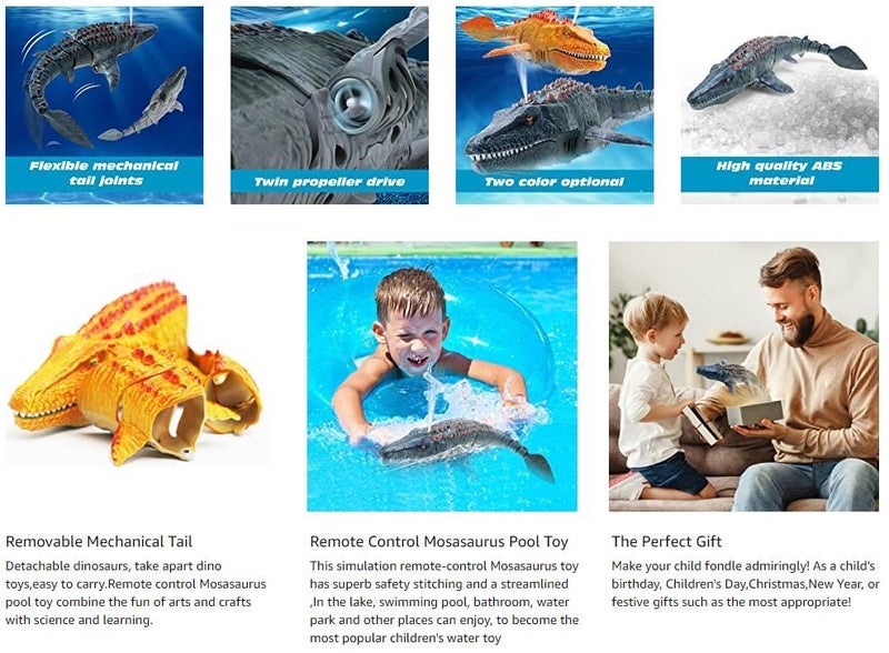 Remote Control Toy for Kids,Diving Toys RC Boat with Light and Spray Water Carousel 2